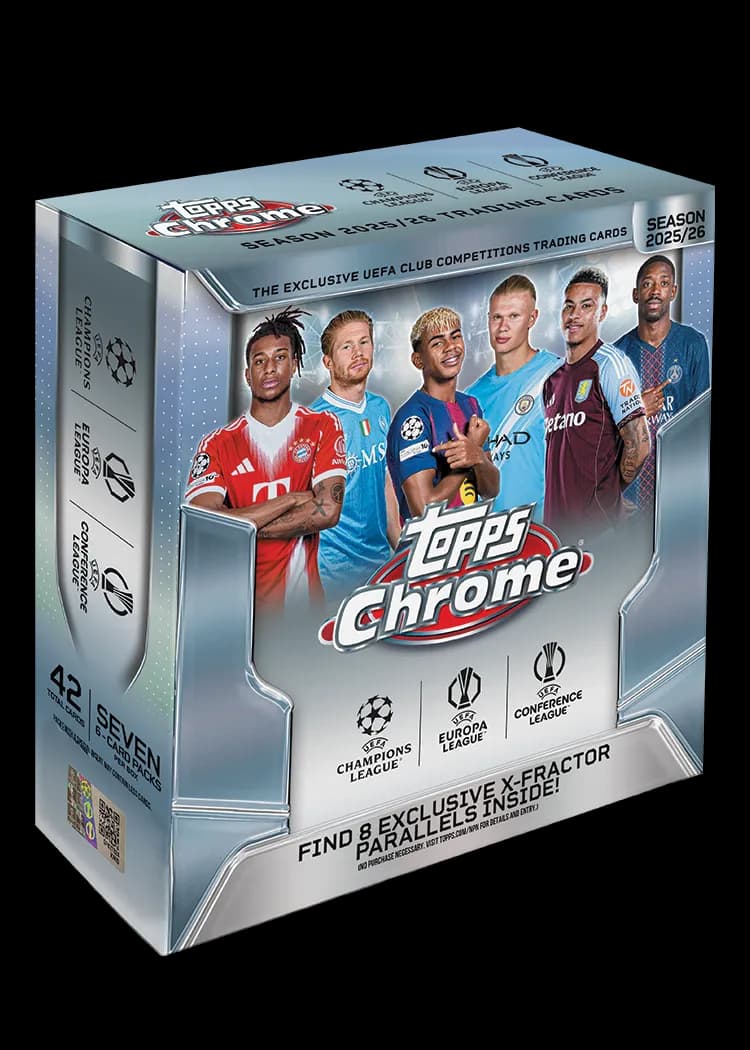 Topps Chrome UEFA Club Competitions 2026 - Mega Box
